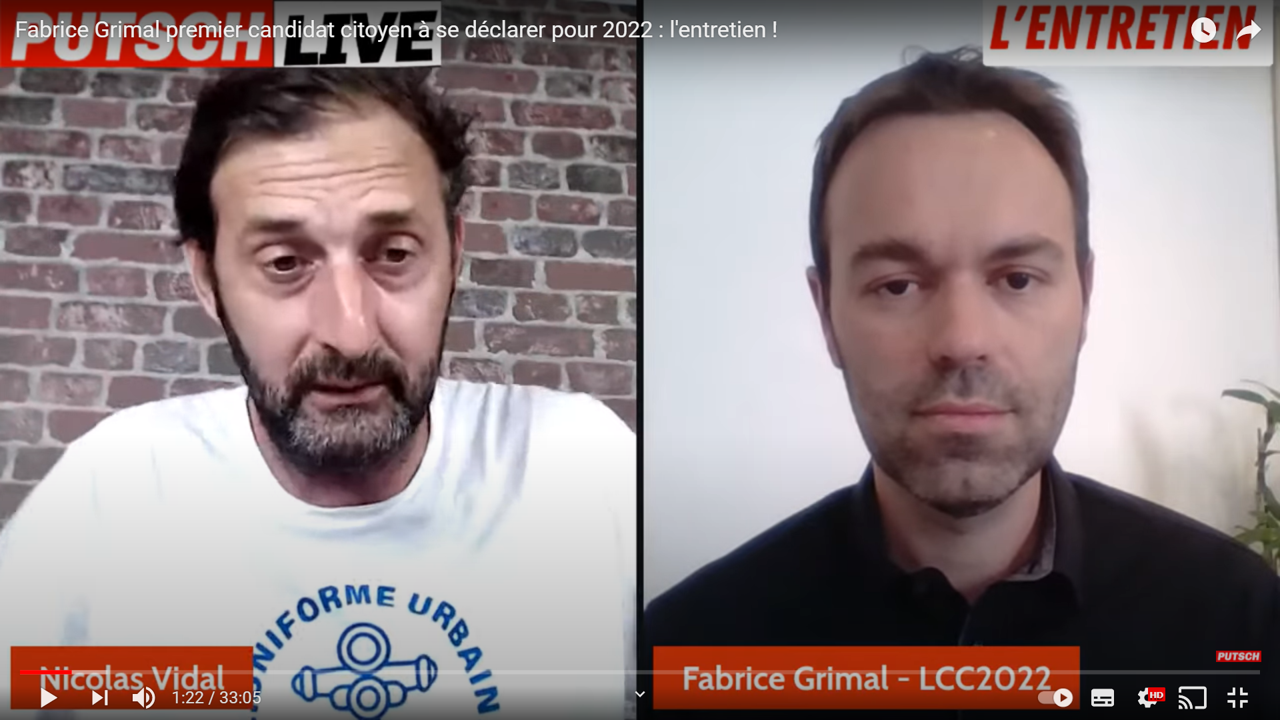 Notre candidat sur Putsch Media