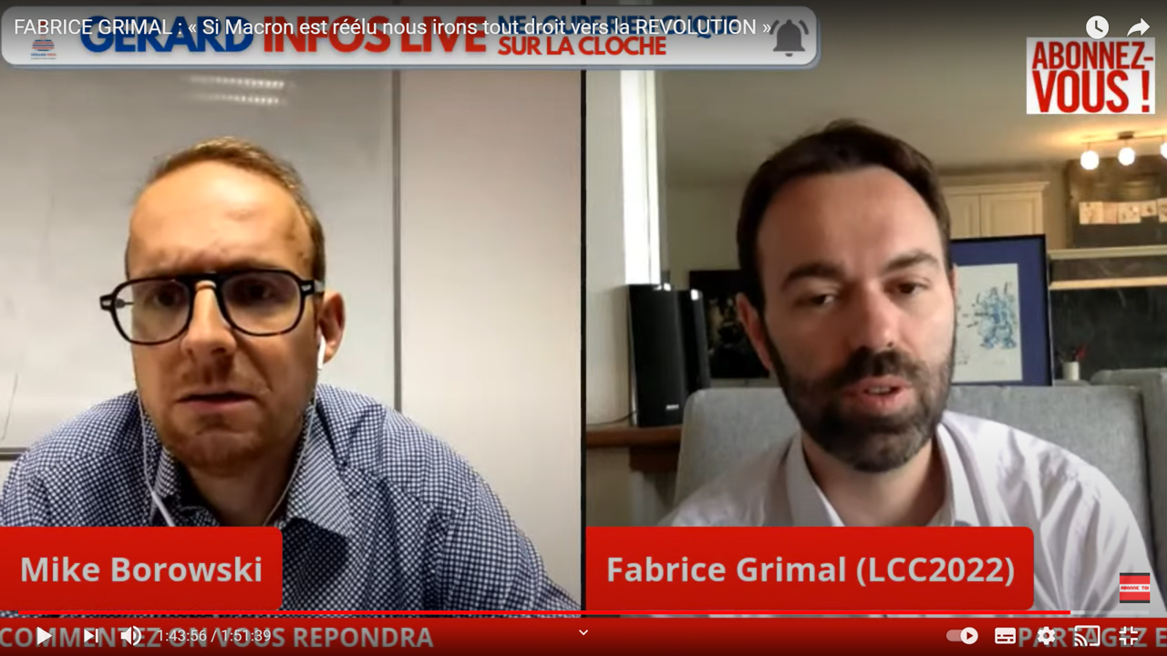 Fabrice Grimal en live chez Gérard Infos